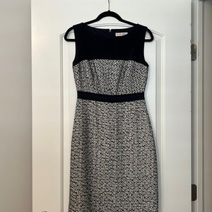 Tory Burch Navy Tweed and White Dress